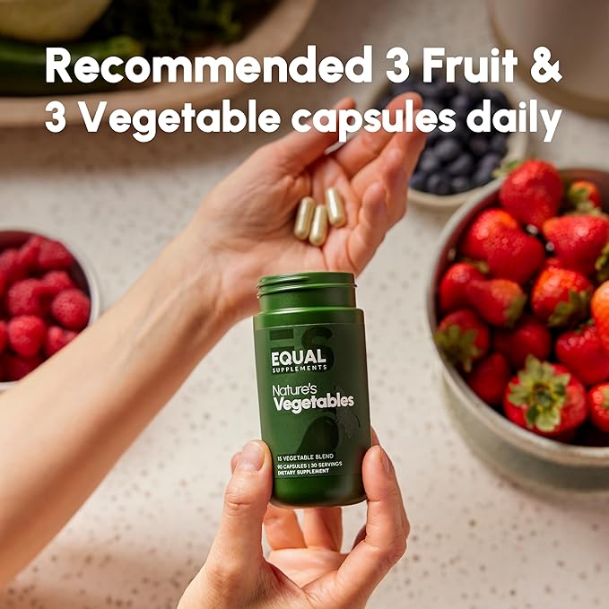 Fruits and Vegetables Capsules | 2 Month Supply | GMP Certified-Manufactured in US | Fruit and Veggies Supplement for Balance | of Nature, Fruit and Vegetable Capsule for Adults