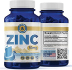 Vykee Nutrition Zinc – Daily Wellness Supplement | Nourish Your Skin for a Radiant Glow | Immune Support & Enhance Digestion | 90 Capsules