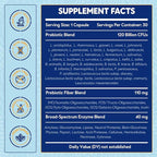 Probiotics for Women & Men 120 Billion CFU with 36 Probiotic Strains for Digestive Health and Gut Health, Delayed Release Capsules, Stomach Acid Resistant, No Need for Refrigeration 90 Capsules