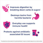 Florastor Kids Dual Action Probiotic Supplement, Strengthens Kids' Digestive & Immune Health, 60 Easy-to Mix Powder Sticks