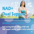 Consciousnutra NAC Supplement with NAD+ & Coconut Oil | 2-in-1 N Acetyl L Cysteine Plus Nicotinamide Forms | NAD Supplements for Women & Men | Non-GMO, Gluten Free, 300 Softgels