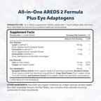 Naturalis Areds2 Clinically Based Eye Supplement | Lutein, Zeaxanthin, Astaxanthin, Bilberry, Blueberry, Cranberry & Grape Seed Adaptogen Blend | 120 Vision Essential Softgels