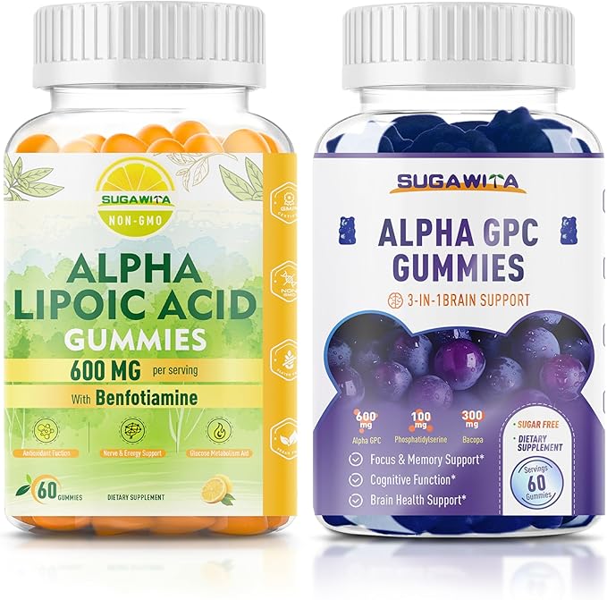 R-Alpha Lipoic Acid Gummies and Alpha GPC Choline Gummies