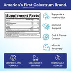 Symbiotics Colostrum Plus Powder 2.25 oz – Immune & Muscle Recovery Support, 25% IgG Immunoglobulins, Gut Health & Training Resilience, Unflavored, Gluten Free - 2.25 oz