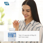 Formula IQ - Mag IQ Glycinate - Magnesium Bisglycinate Chelate TRAACS - High Absorption Magnesium Glycinate Supplement - Sleep, Daily Energy, & Bone Wellness - 60 Capsules