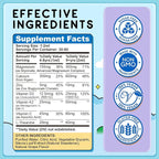 (2 Pack) Magnesium Glycinate Liquid for Kids, Kids Magnesium Liquid Drops Supplement with L-Theanine, Calcium, Zinc, Vitamin D3 K2 for Sleep Calm Relaxation Brain Bones Focus, Grape Flavor 4 Fl Oz