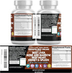 Clean Nutraceuticals Grass Fed Beef Liver Capsules - Premium Quality Supplement Packed with Desiccated, Beef Heart, Spleen, Pancreas Plus Bone & Marrow Dao Enzyme Pills
