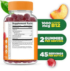 Lifeable Vitamin B12 Gummies for Adults | 1000 mcg | Great Tasting B12 Vitamins | Non-GMO, Vegan B12 | for Energy and Metabolism Support | 90 Gummies