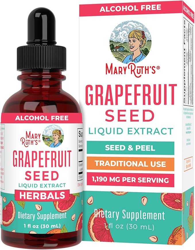 MARYRUTH'S Organics Grapefruit Seed Extract Grapefruit Seed Oil Drops | Peel & Seed | Herbal Tinctures Liquid Drops | Sugar Free | Vegan | Non-GMO | Gluten Free| Unflavored | 30 Servings | 1 Fl Oz