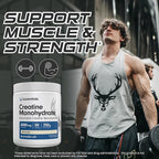 Bucked Up Pure Micronized Creatine Monohydrate for Women and Men - Easy to Mix and Unflavored - 5G Per Serving - 50 Servings - 250 Grams Per Container