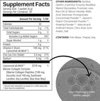 Liposomal Marine Collagen Powder Packets, 2100mg Sugar-Free Flavored Powder, 190mg Vitamin C for Skin, Hair, and Nails, Supports Joint Health - 30 Packets, Peach Pomegranate Flavor