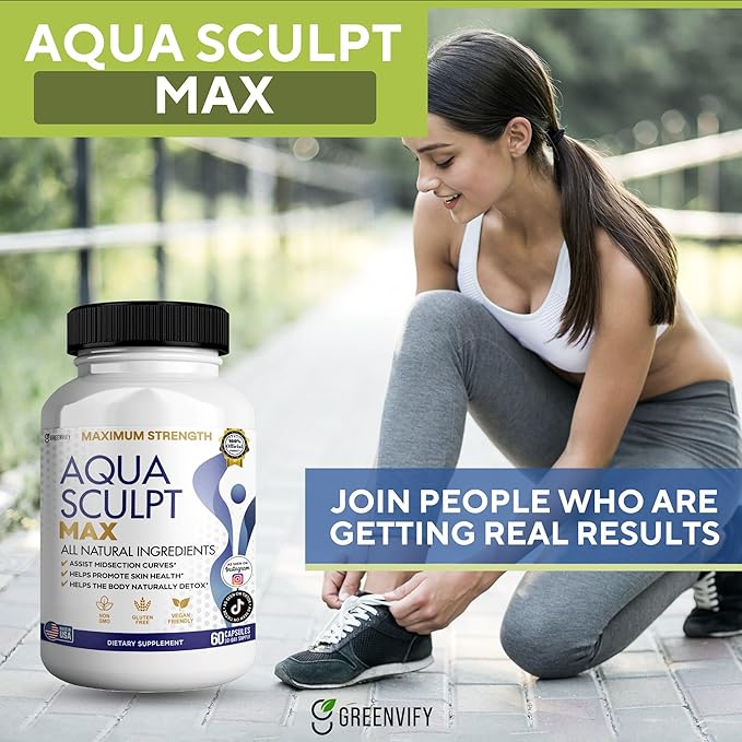 Aqua Sculpt Max Maximum Strength Dietary Supplement, 60 Capsules, Natural Support, 30 Day Supply (20)