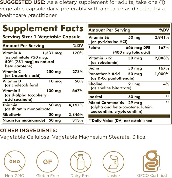 Solgar - Vitamins Only Vegetable Capsules 90 Count
