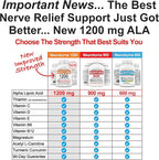Neuropathy Nerve Support Supplement with 600 mg Pure Alpha Lipoic Acid - Maximum Strength Formula for Fingers, Hands, Toes, & Feet - 120 Capsules