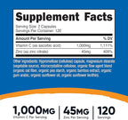 Nutricost Vitamin C with Zinc Capsules, 120 Servings (2 Pack) - 1000mg Vitamin C, 45mg Zinc, Non-GMO, Gluten Free Vitamin C Supplement