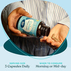 Four Sigmatic Calm Capsules | Vegan Stress Relief Supplement to Promote Positive Mood with Organic Ashwagandha Powder, Organic Reishi Mushroom, Tulsi (Holy Basil Extract), Vitamin B6 | 30 Servings