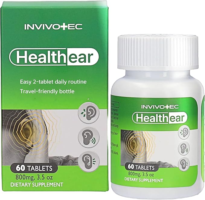 Hearing Support Supplement for Ear Health & Clarity | Auditory Wellness Formula with Magnesium, Vitamin B6 & Patented Botanical Complex | Daily Use | 60 Tablets