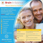 Brain B Balance: Methylated Multivitamin - Methylated B Complex Neurobalance Formula - Methylfolate Supports Mood.Mind.Memory - 60 Vegan Capsules