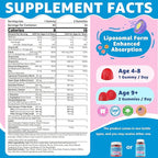 Saffron +Magnesium Glycinate +Omega-3 - Calm Focus Gummies for Kids 4+, Saffron Extract Supplement with L-Theanine, Holy Basil, Rosemary, B6, D3 for Happy Mood, Cognition, ZZz, Sugar Free, 2 Pack