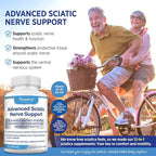 Advanced Sciatic Nerve Support Relief: Alpha Lipoic Acid Vitamin, Benfotiamine - 12 in 1 Sciatica Supplements - 120 Capsules- 30-60 Supply- Made in USA