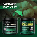 Lions Mane Supplement Capsules – 1000 mg per Serving, Complete Brain Support Complex with L Theanine, Ginkgo Leaf, Vitamin B6, B12 - Vegan, Non-GMO & Made in USA Lions Mane Mushroom - 60 Capsules