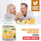 Liposomal Vitamin C 1400mg Per Serving - High Absorption Ascorbic Acid, Lypo-Spheric Vitamin C Complex Immune Support Supplement w/Powerful Antioxidants and Collagen Booster, (180 Veggie Caps 2 Pack)