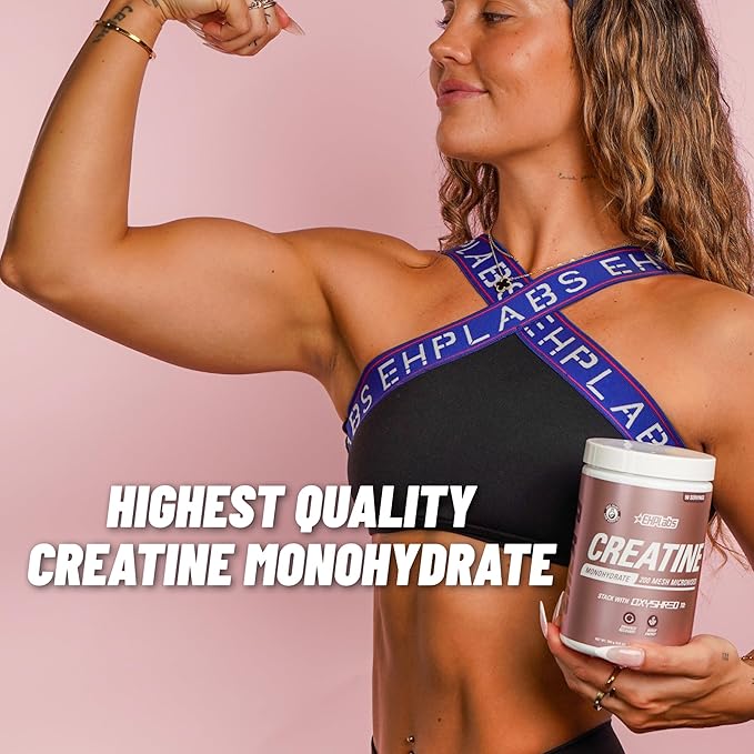 EHP Labs CREA-8 Creatine Monohydrate Powder - Unflavored Creatine Powder for Muscle Growth, Increased Strength, Enhanced Energy Output and Improved Performance - 50 Servings (250g)