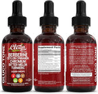 Organic Ceylon Cinnamon Berberine Liquid Drops Supplement with Bitter Melon Extract, Glucomannan, Gymnema, Chromium, Turmeric, Organic Panax Ginseng, Apple Cider Vinegar, Moringa Powder Vegetarian (2)
