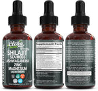 Clean Nutraceuticals Shilajit Liquid Drops with Sea Moss, Ashwagandha, Zinc, Magnesium, Liquid Vitamins for Women and Men - Terra Mineral