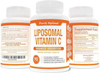 Purely Optimal Premium Liposomal Vitamin C Supplement - High Absorption, Fat Soluble Ascorbic Acid Vitamin C 1000mg for Immune Support - Collagen & Immune System Booster, Non-GMO, 90 Capsules