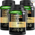 Liposomal Turmeric - High-Absorption Curcumin Supplements, Non-GMO Blend for Digestive Comfort & Daily Support - Organic Turmeric Supplement with Black Pepper (120ct, Pack of 3)