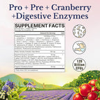 Vitalitown Probiotics for Women 120 Billion CFUs, 30 Strains, with Prebiotics & Digestive Enzymes & Cranberry, Gut & Vaginal Health, Vegan 60 (Pack of 2) Delayed Release Caps