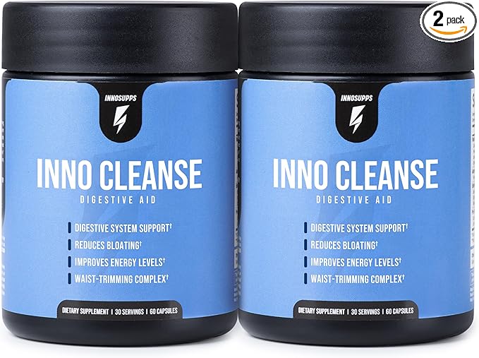 InnoSupps Inno Cleanse 14 Day Colon & Detox Flush, Waist Trimming Complex, Gut Cleanse, Digestive System Support, Stool Softener & Reduced Bloating & Occasional Constipation Relief
