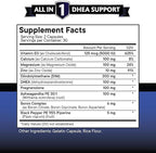 NEW AGE DHEA Supplement - Pregnenolone for Men & Women with DIM, Ashwagandha, Boron, Calcium, Magnesium, Zinc, Vitamin D3 5000iu - Support Capsules - 60 Count