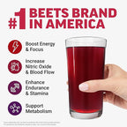 Force Factor Total Beets Energy Drink Mix, Superfood Beet Root Powder with Nitrates to Boost Energy and Support Circulation, Blood Flow, Nitric Oxide and Stamina, Heart Health Supplement, 30 Servings