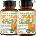 Glucosamine Chondroitin MSM – Joint Support Supplement for Women and Men with Glucosamine Sulfate 1500 mg, Chondroitin and MSM – for Cartilage, Joint Health and Flexibility – 2 Pack, Vegan