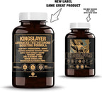 Kingslayer: 7-in-1 Testosterone Booster for Men w/KSM-66, Fadogia, Suma Root, L-Theanine, Zinc, Boron, Magnesium – Muscle, Energy, Libido & Focus