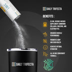 DAILY TRIFECTA 3-in-1 Collagen, Creatine & Electrolyte Stick Packs | Type I Collagen, Creatine Monohydrate, Zero Sugar | 30 Natural Single-Serve Packets | Strength, Hydration & Recovery (Grape)