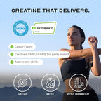 Muscle Feast Creapure Creatine Monohydrate Powder, Vegan Keto Friendly Gluten-Free Easy to Mix, Muscle Recovery Supplement, Trusted Creatine for Muscle Growth, Flavored Creatine, Natural Grape, 300g