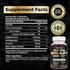 2 Pack Shilajit Gummies 1000mg for Men & Women - Shilajit Gummies with 85+ Trace Minerals, Ashwagandha, Turmeric, Black Pepper - Sugar Free Raspberry Flavor