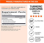 NatureWise Extra Strength Turmeric Curcumin 1000mg with Hydro-Soluble Technology for Ultra Absorption - 400mg Curcuminoids for Immune Support - Vegan, Non-GMO, 60 Capsules[30-Day Supply]