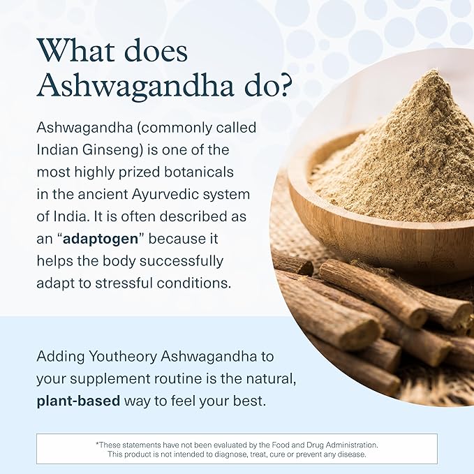 Youtheory Ashwagandha Liquid - with Organic KSM-66 Ashwagandha - Herbal Blend to Support Stress Relief & Energy Levels* - Helps Support Mood* - 1 oz Single Serve Packet, Pack of 12