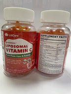 Natural Liposomal Vitamin C 1000mg Gummies for Adults Kids 9+, Chewable Vitamin C w/ 11mg Zinc, D3, Elderberry, Echinacea, Bioflavonoid,Immune Support, Whole Food VIT C from Fruits, Sugar Free, 2Pack