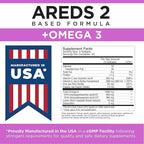 Viteyes AREDS 2 + Omega-3 Macular Health Formula Softgels, Triple Strength Omega-3 (650 mg EPA, 350 mg DHA), Eye Health Vitamin for Vision Protection, 90 Softgels