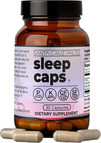 Santa Cruz Paleo Sleep Caps with L-Theanine, Lemon Balm, Passion Flower & Valerian Root, Melatonin-Free Nighttime Relaxation, Paleo & Keto Friendly, Sugar & Gluten Free, 30 Capsules