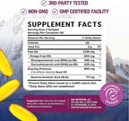 Fish Oil Omega 3 Supplements for Women | DHA + EPA | Heart Health, Hormone Balance, Skin & Wellness Support | 600MG Omega3 + 800MG Evening Primrose Oil | Omega 3 Supplement for Women | 120 Ct.
