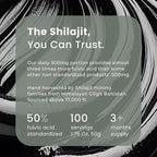 Pure Himalayan Shilajit Resin - 50g Organic Shilajit for Men & Women with Fulvic Acid & 85+ Trace Minerals for Energy, Strength & Immunity - Lab Tested for Purity & Potency - 100 Servings