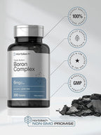 Horbäach Triple Boron Complex 6 mg Supplement | 300 Tablets | for Men and Women | Vegetarian, Non-GMO & Gluten Free | Triple Action Boron Citrate, Boron Glycinate, Boron Asparate