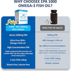 HAIM EPA1000 MINI – Pure EPA Fish Oil Supplement – 1,000mg Omega-3 for Heart, Brain & Joint Health – High Potency, Burpless Softgels – Small, Easy-to-Swallow Capsules – 60 Softgels – Made in USA
