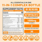B Complex 50 Gummies ,Methylated B Complex with Vitamin C,Choline & Zinc - Active Methylated B-Complex for Energy,Methylated Support - All B Vitamins - B1,B2,B3,B5,B6,B7,B9,B12 - Sugar Free,120 Count